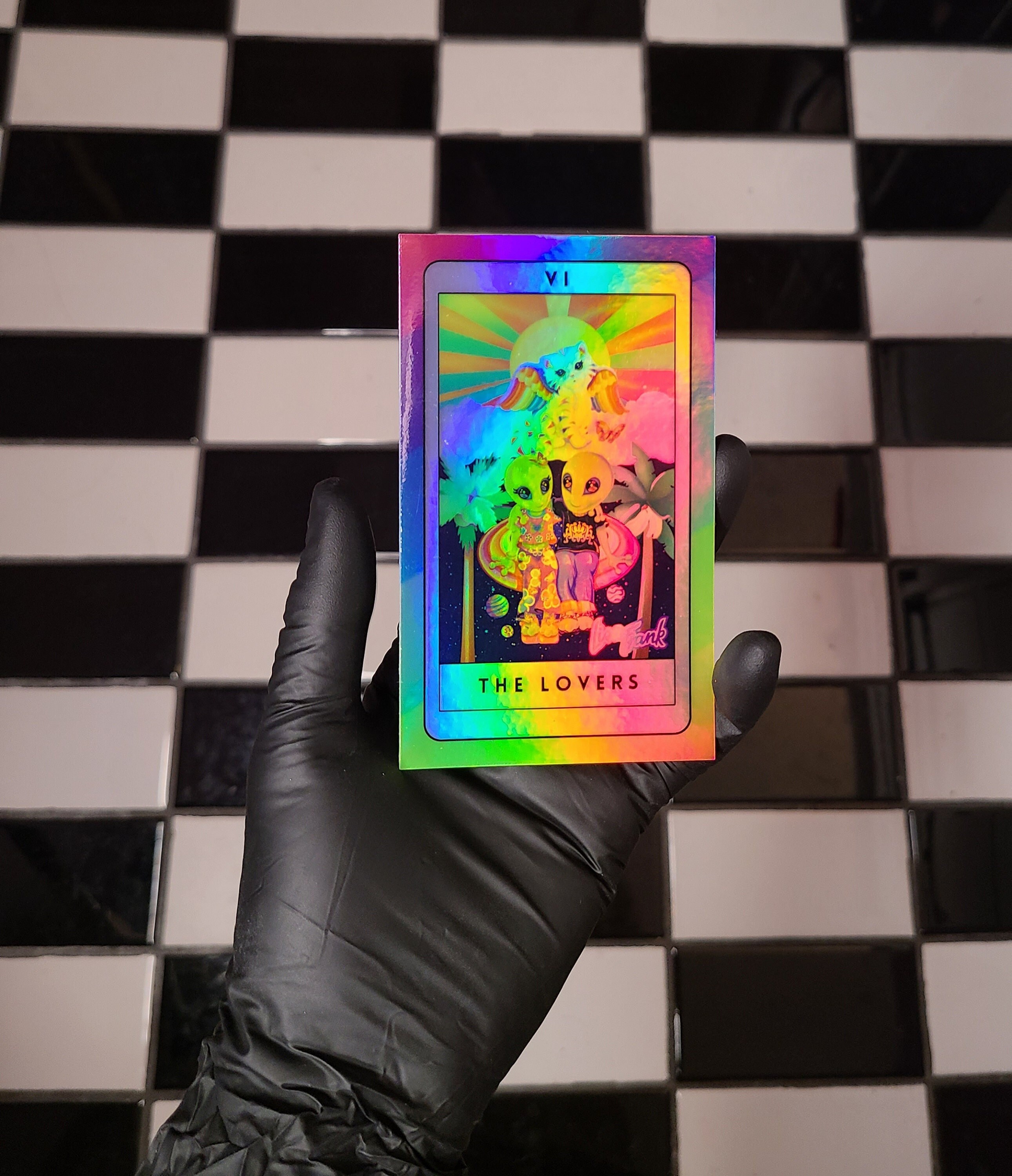 lisa frank tarot cards holographic Holographic Glitter Color Block Wallet – Lisa Frank main image 1
