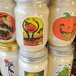 Oatmilk Soak + Prize Inside Quartz Crystal PointHalloween Themed Scents Pumpkin Spice Witch Brew and Candy Corn