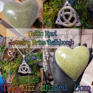 Organic Celtic Knot Bathbomb Jewelry Bath Bomb All Natural Made with 100% Essential Oils TheFizzWizard The Fizz Wizard Eco Beauty Products
