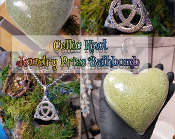 Bomba de baño de nudo celta orgánica Joyería Bomba de baño Totalmente natural Hecho con 100% aceites esenciales TheFizzWizard The Fizz Wizard Productos de belleza ecológicos