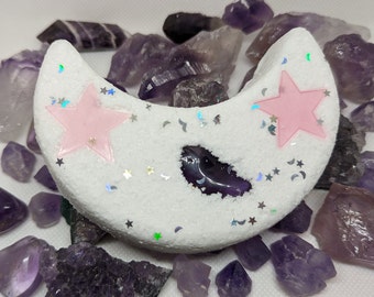 Bombas de baño de cartas del tarot de amatista y arcanos mayores con aceite esencial de lavanda de Oregón