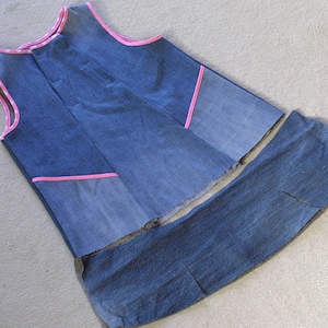 Pattern and instructions: Denim dress made from four trouser legs 86 - 126