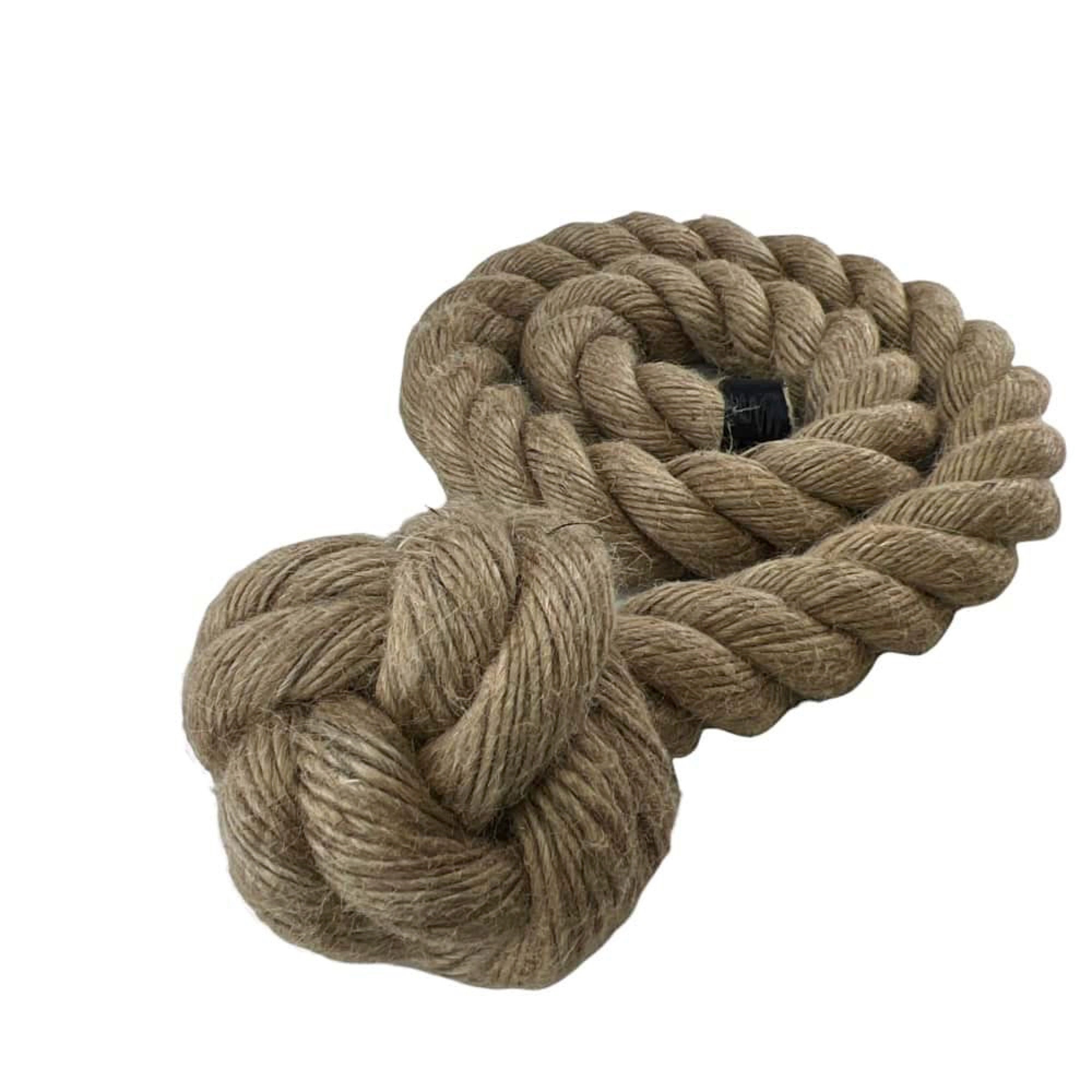 28mm Natural Jute Decking Rope With Man Rope Knot Select Length & End 