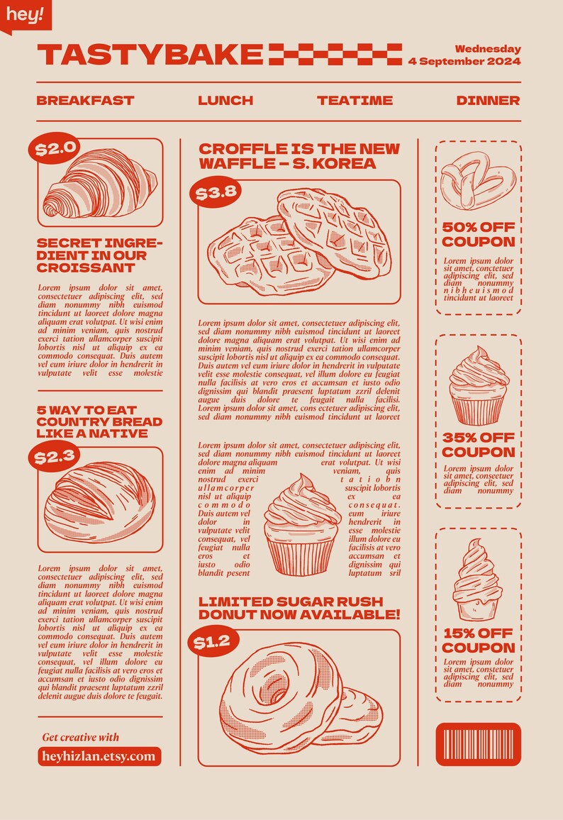 Bakery and Bread Line Art Drawing With Halftone Clipart Illustration ...