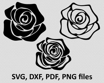 Rose svg | Etsy