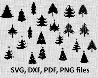 Download Christmas Tree SVG rustic Hand Drawn Christmas Trees | Etsy