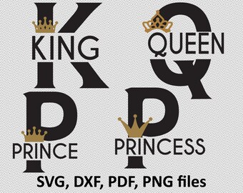 Download King queen svg | Etsy