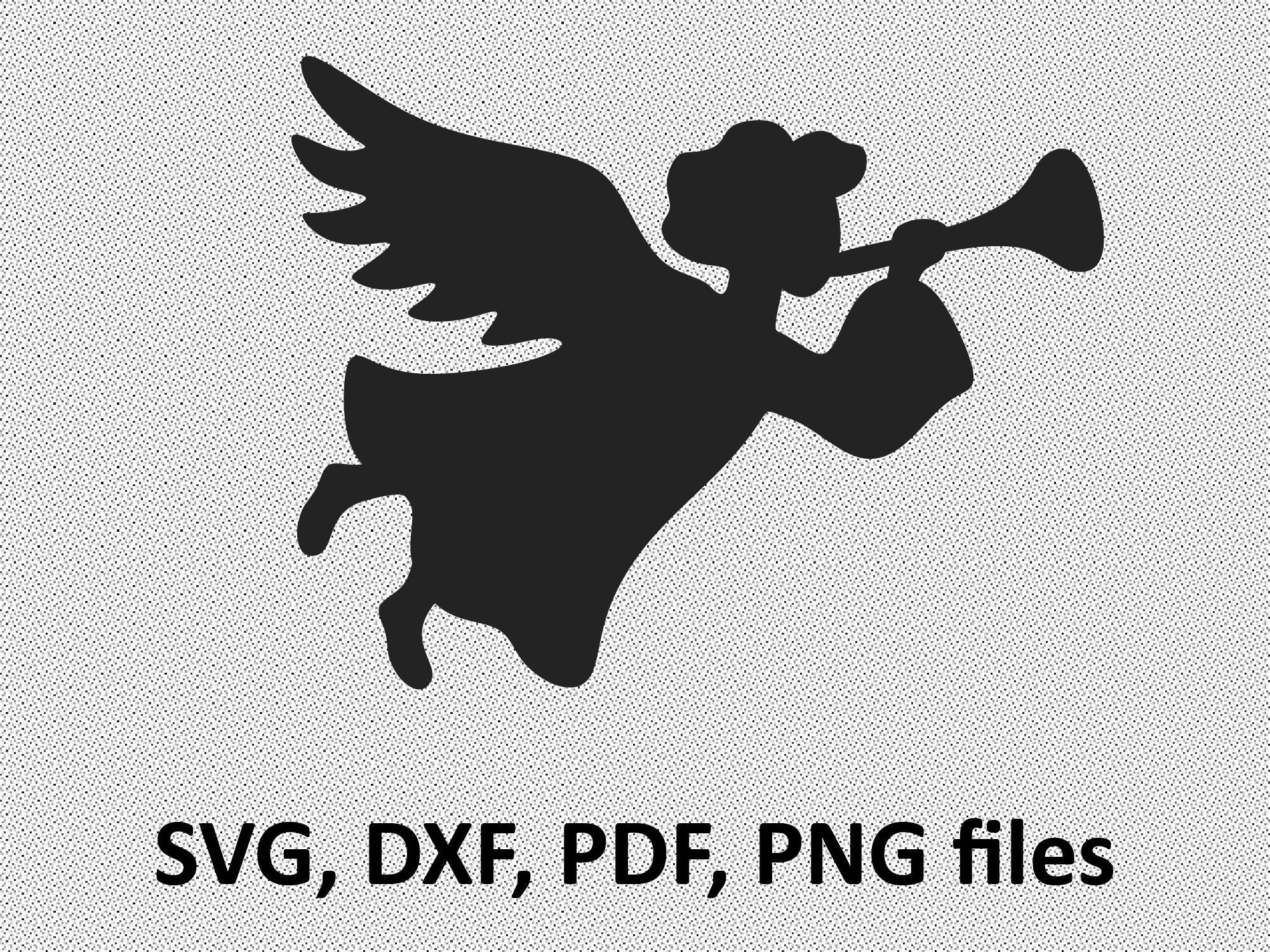 Download Angel SVG / Angel DXF / Angel silhouette Clipart / Svg ...