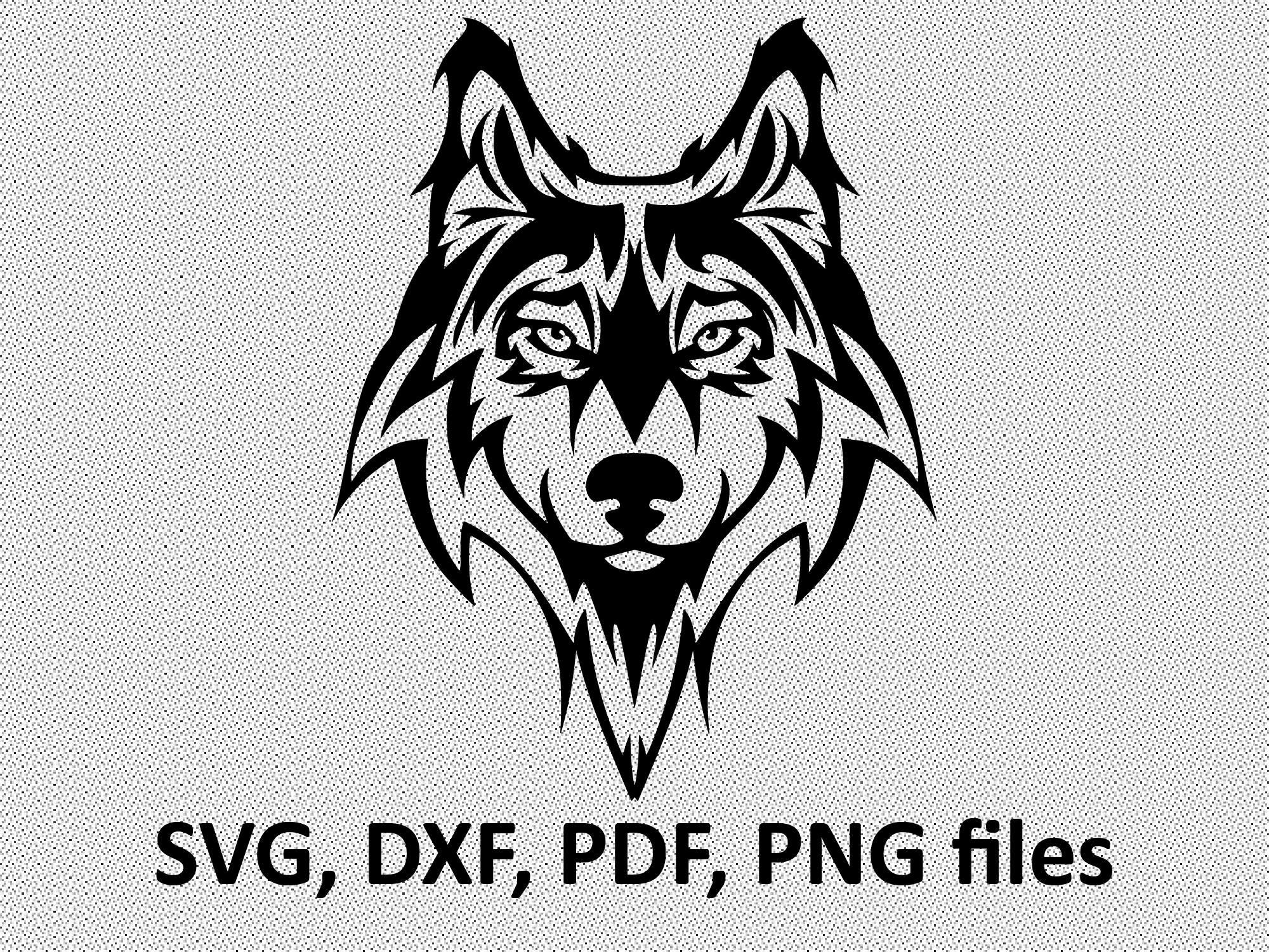 Download Wolf SVG/ Wolf DXF/ Wolf Clipart/ Wolf Files tribal ...