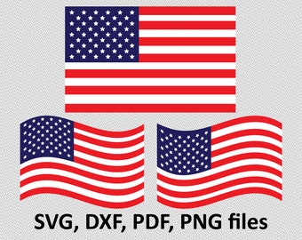 US flag svg, flag svg, US flag clipart, american flag svg, USA flag, cricut silhouette – eps, dxf, png, pdf, svg – digital files