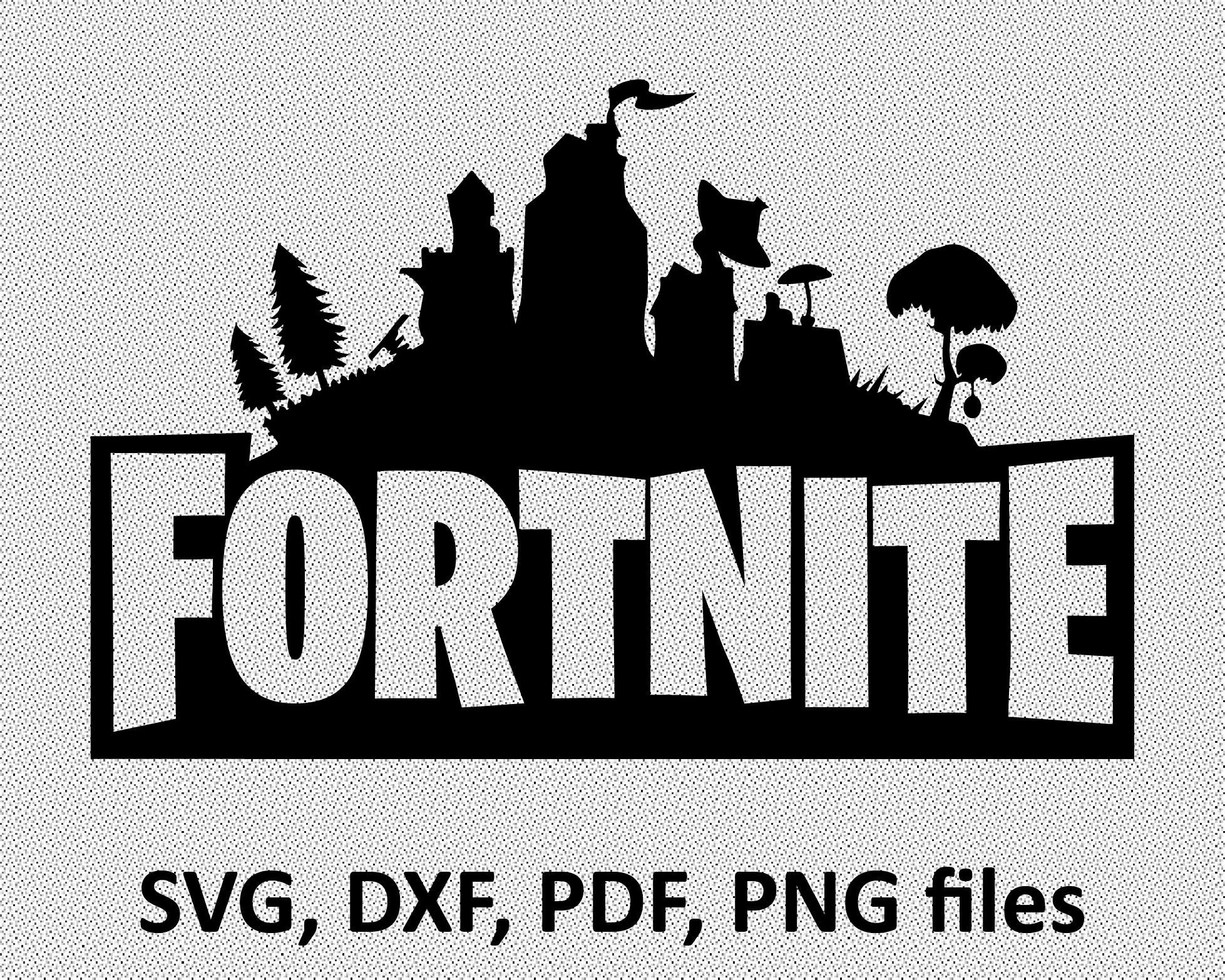 Download Fortnite SVG File Fortnite logo pdf DXF PNG Cut File | Etsy