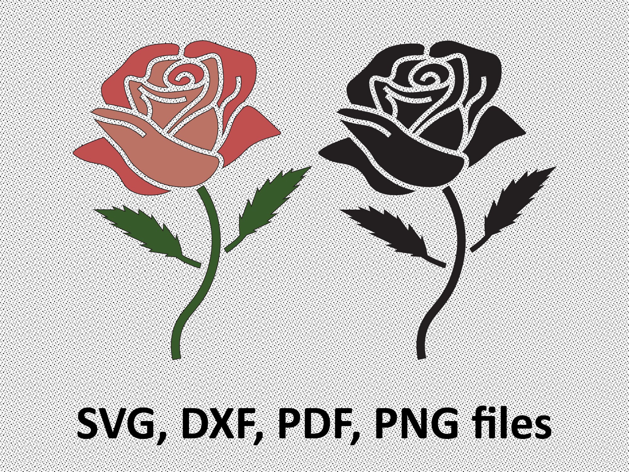 Download Rose SVG / Rose DXF / Rose Clipart / Rose Files cutting DXF | Etsy