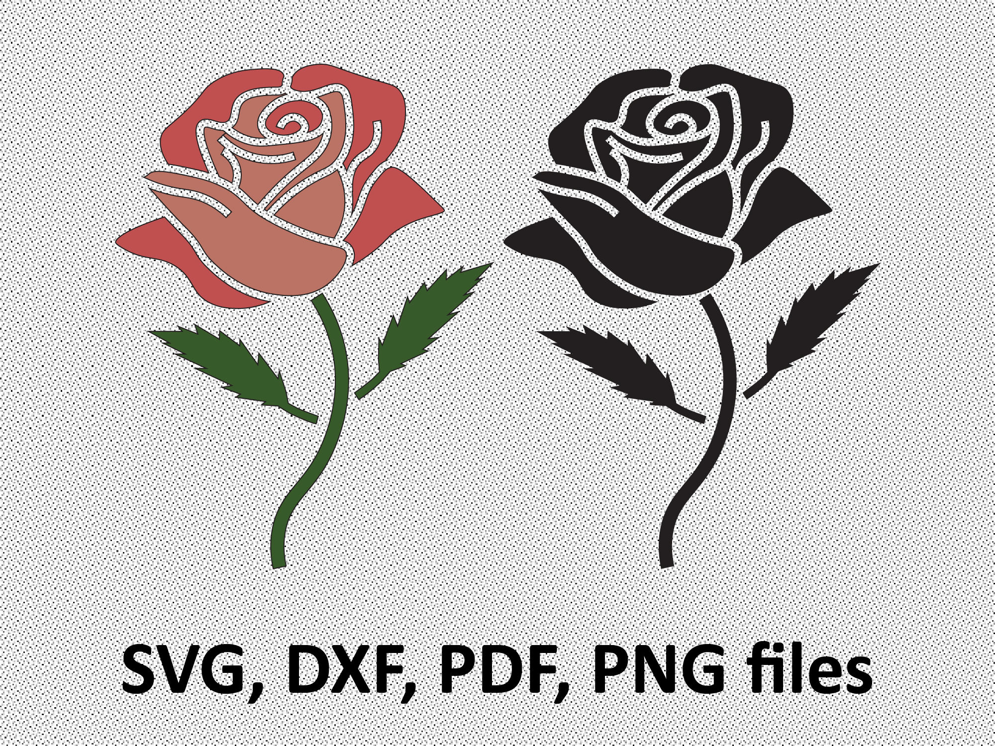 Download Rose SVG / Rose DXF / Rose Clipart / Rose Files cutting ...