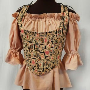 Vintage Style Karten Korsett Top, Renaissance Korsett, Schnürleib, Viktorianisches Korsett, Cottagecore Top