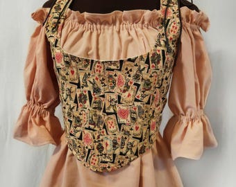 Vintage Style Karten Korsett Top, Renaissance Korsett, Schnürleib, Viktorianisches Korsett, Cottagecore Top