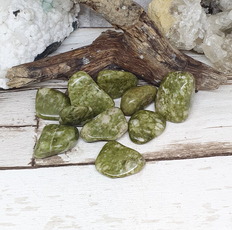 Snowflake Epidote Tumbled Stone Epidote Crystal Epidote Etsy UK