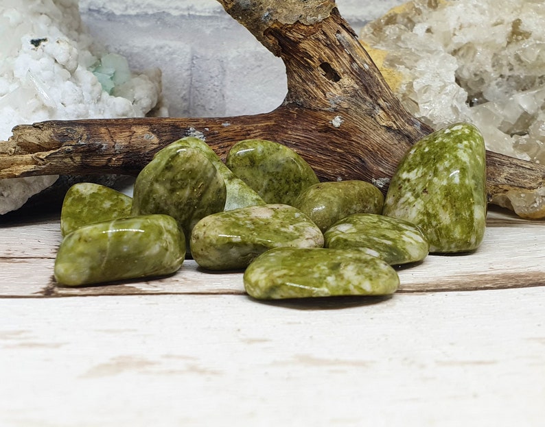 Snowflake Epidote Tumbled Stone Epidote Crystal Epidote Etsy UK