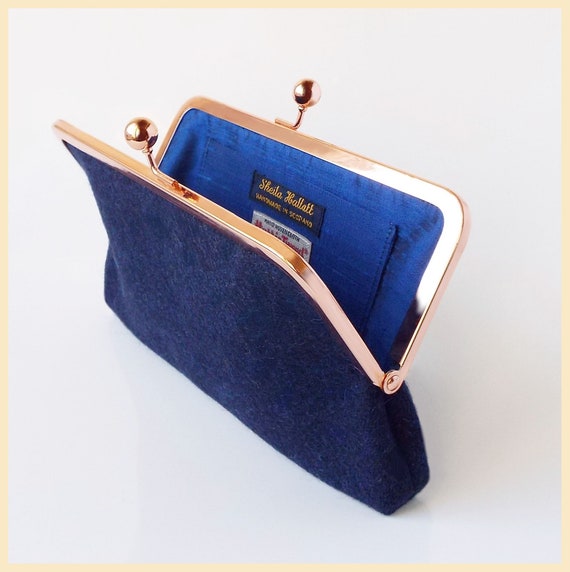 navy blue clutch bag uk