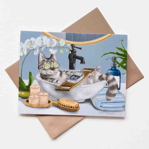 de voeux de jour de station thermale de Kitty de Zazzle.be Liste d'envies Vous avez des idées ? Anniversaire | Modèle n°079 | Taille A2 | 4,25 x 5,25 pouces plié | Carte de correspondance vierge