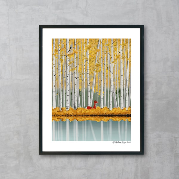 Birch Forest Fine Art Print | Painting | Home Decor | Wall Art