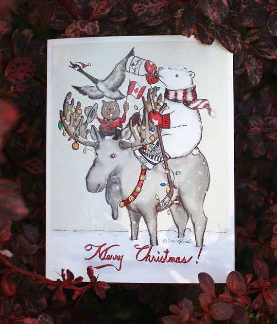 The Most Canadian Christmas Holiday Greeting Card Blank | Etsy