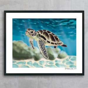 Sea Turtle Fine Art Print| Unframed | Home Decor | Wall Art