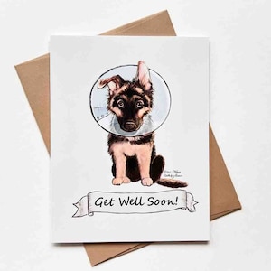 Carte de rétablissement pour chiot de Zazzle.be Liste d'envies Vous avez des idées ? Modèle n°029 | Chiot | Chien de berger allemand | Sympathie | Animaux | Vierge | Carte de correspondance