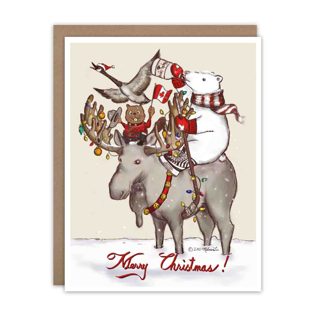 The Most Canadian Christmas Card Design001 Size A2 4.25 X 5.25
