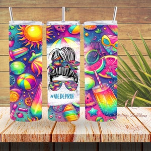 DIGITAL FILE, sublimation, png design, French, life of a teacher, #viedeprof, professor, teacher, tumbler