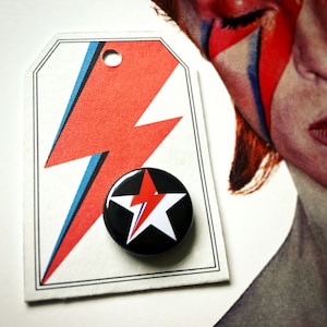 Bowie Inspired ‘RockStarMan’ Badge | Black
