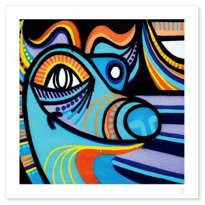 Sprayhound: Sighthound Graffiti Art Print (Greyhound)
