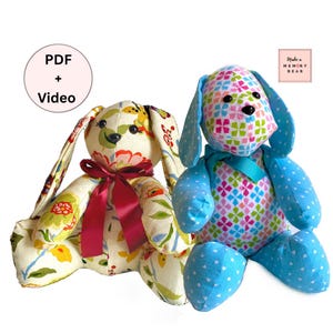 BUNDLE! Memory Bunny & Dog!  Instant download for TWO popular memory bears! Memorial bear | keepsake bear | dog pattern | plushie pattern