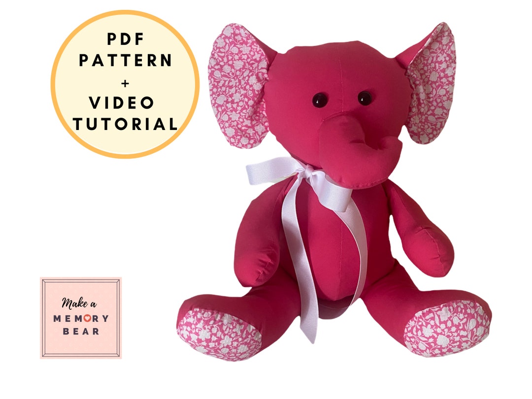 Memory Elephant Pattern 16 moe the Elephant With VIDEO Tutorial Memory