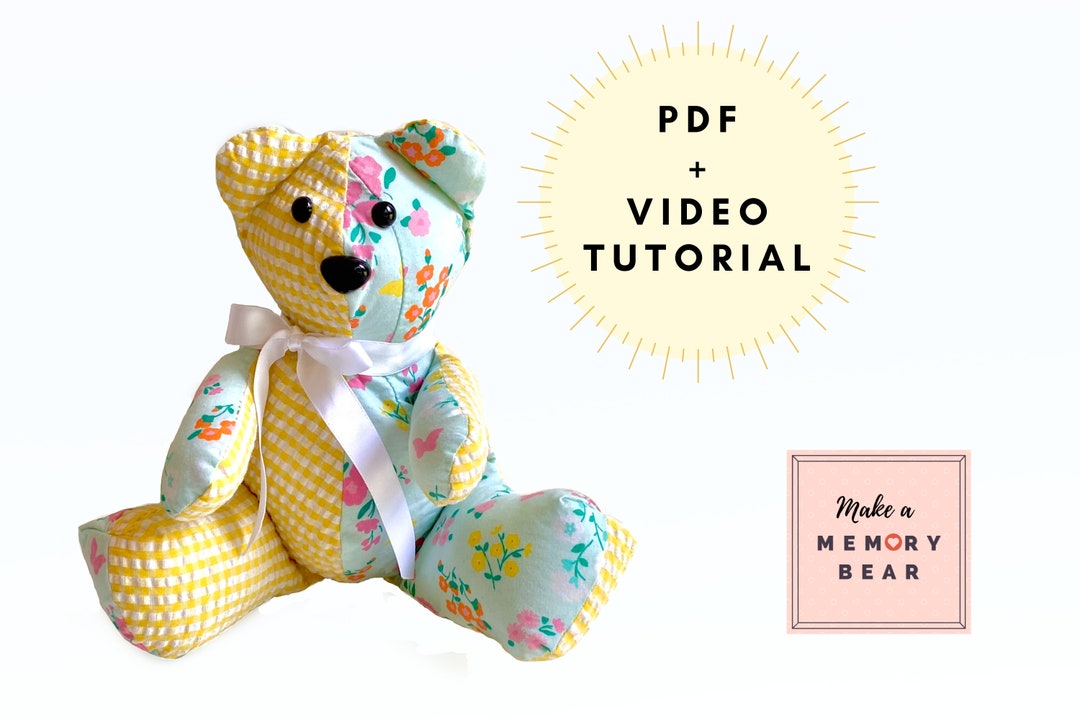 MINI Memory Bear Pattern 8 Inch -noelle Bear- Instant Download + VIDEO ...