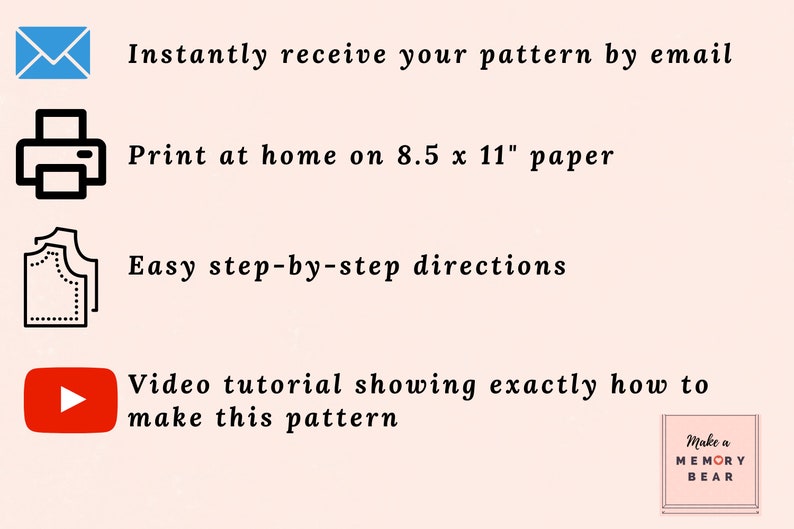 EASY Memory Bear Pattern 18 Chipper Bear with VIDEO tutorial beginner memory bear teddy bear sewing pattern plushie pattern image 10