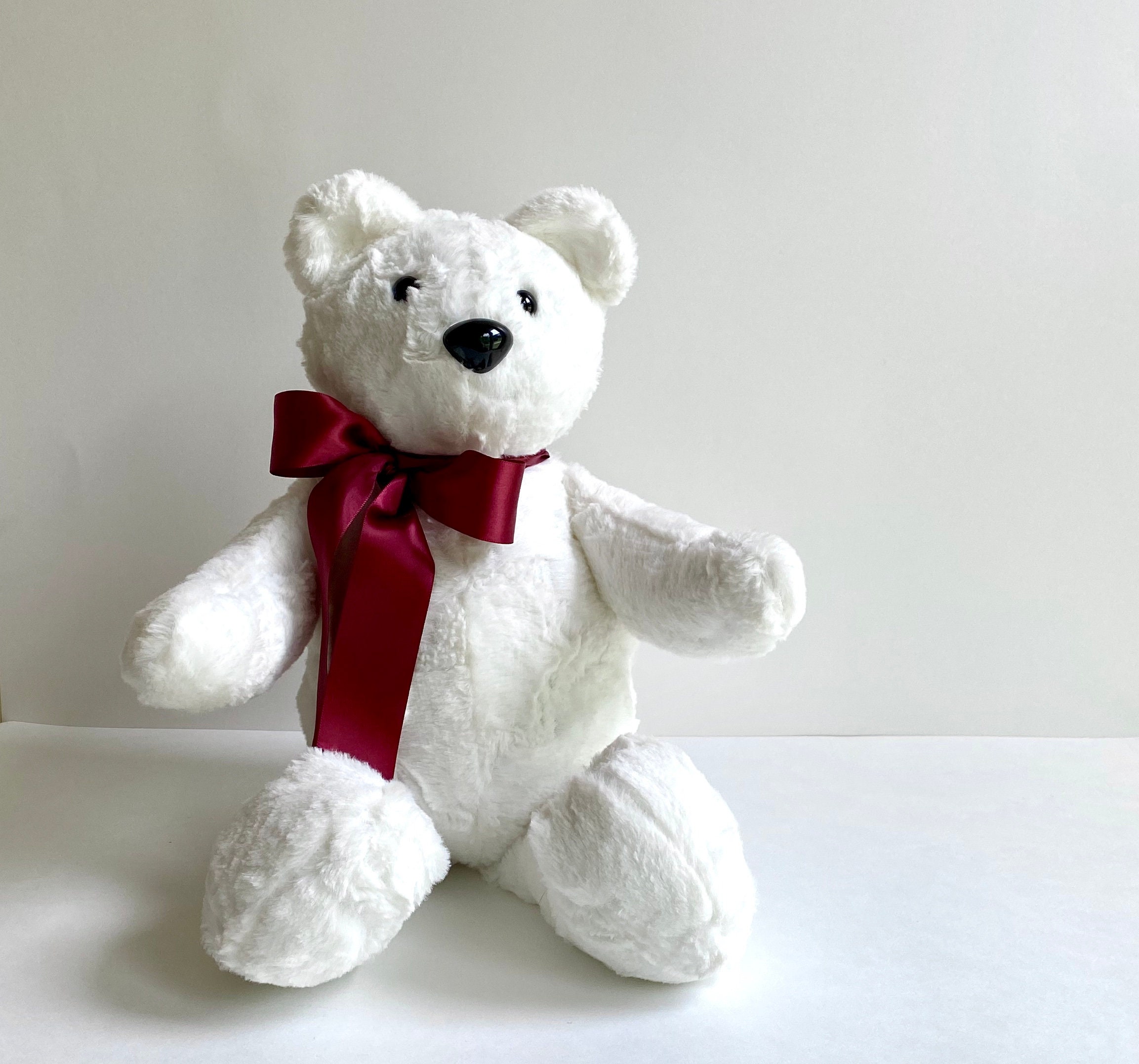 Teddy♡Bear　1011 Jointed Patchwork Teddy Bear - Light Gray Mini Floral, Gray