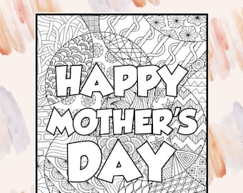 Mother's Day Coloring Pages/Card