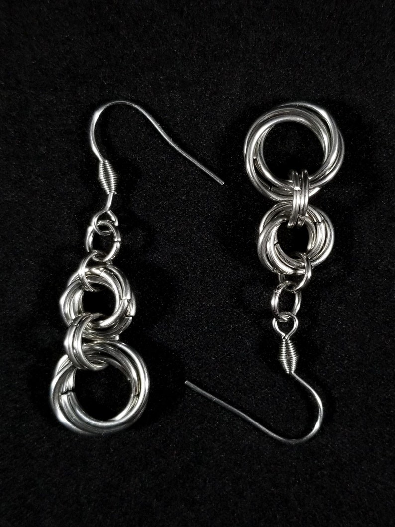 Chainmaille Earrings Stainless Steel Earrings Hypoallergenic Etsy