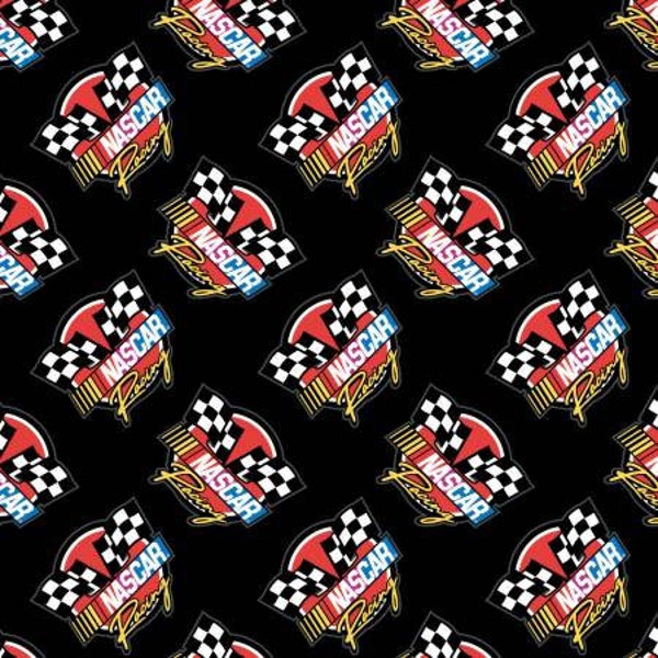 Camelot - Nascar Retro Racing - Black Fabric