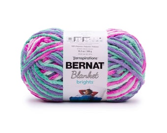 Bernat Blanket Brights Yarn - Unicorn Brights - 10.5oz/300g/220yd