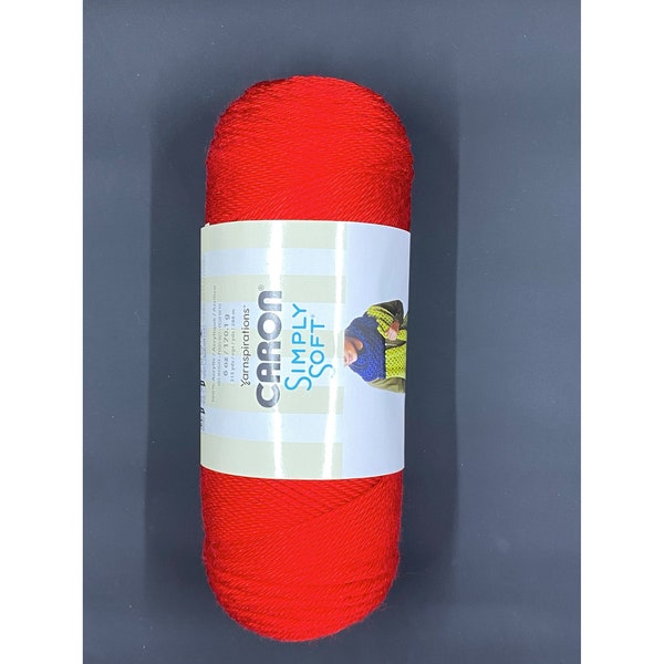 Caron Simply Soft Yarn - HARVEST RED - 6 oz/170.1 g/ 315 yds