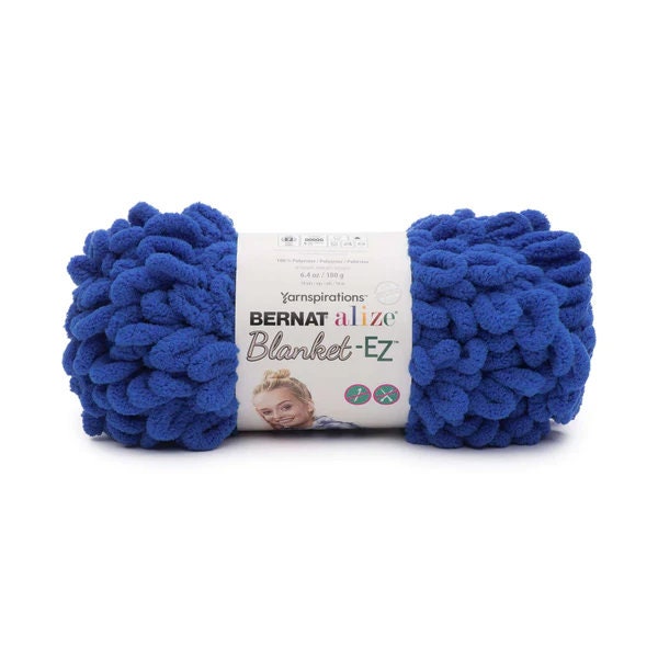 Bernat Alize Blanket EZ Yarn BRIGHT BLUE 6.4oz 180g 18yd Etsy