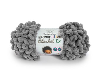 Bernat Alize Blanket EZ Yarn - DARK GRAY - 6.4oz/180g/18yd