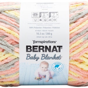 Bernat Baby Blanket Yarn - SPRING BLOSSOM - 10.5oz/300g/220yd