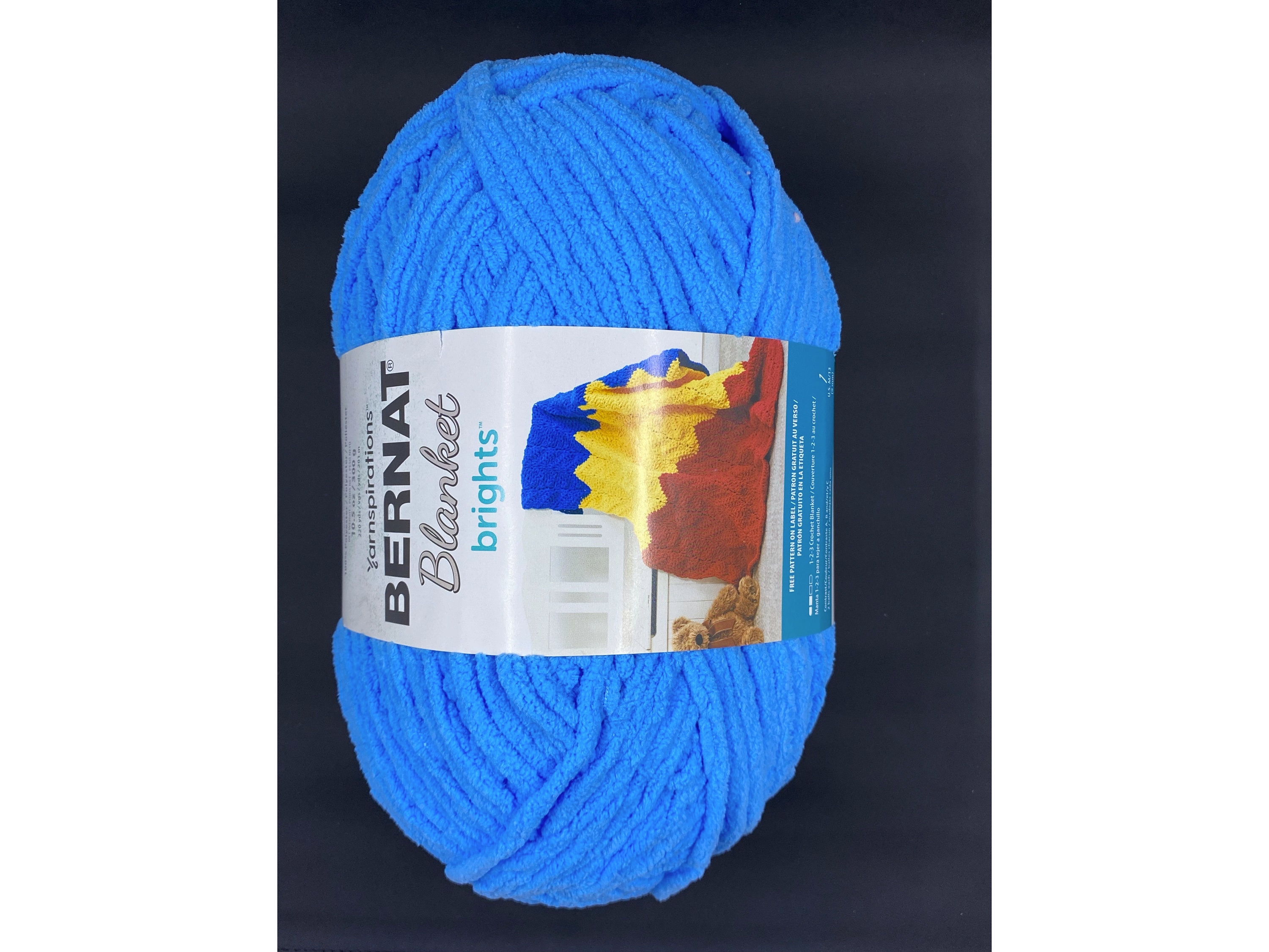 Bernat Blanket Brights Yarn BUSY BLUE 10.5oz/300g/220yd Etsy