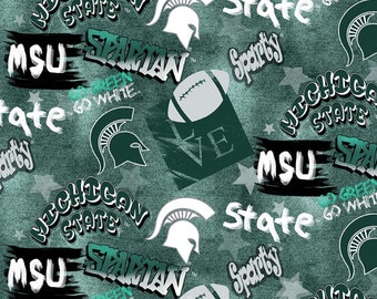 Sykel Enterprises - NCAA Michigan State Spartans Graffiti Fabric