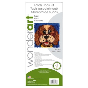 Wonderart Puppy Latch Hook Kit - 8x8