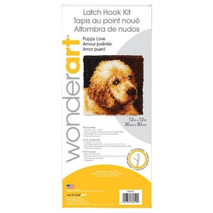 Wonderart Puppy Love Latch Hook Kit - 12x12