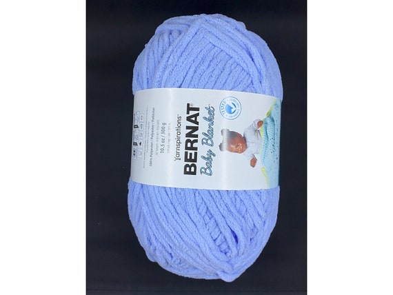 Bernat Baby Blanket Yarn - 10 Oz Baby Blue Polyester Yarn