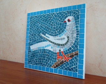 New dove mosaic painting